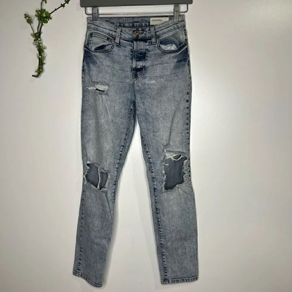 Pistola Button Fly Distressed Jeans